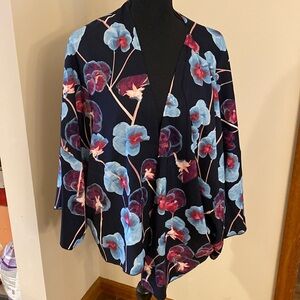 1 State Navy/floral jacket for layering. Size L.